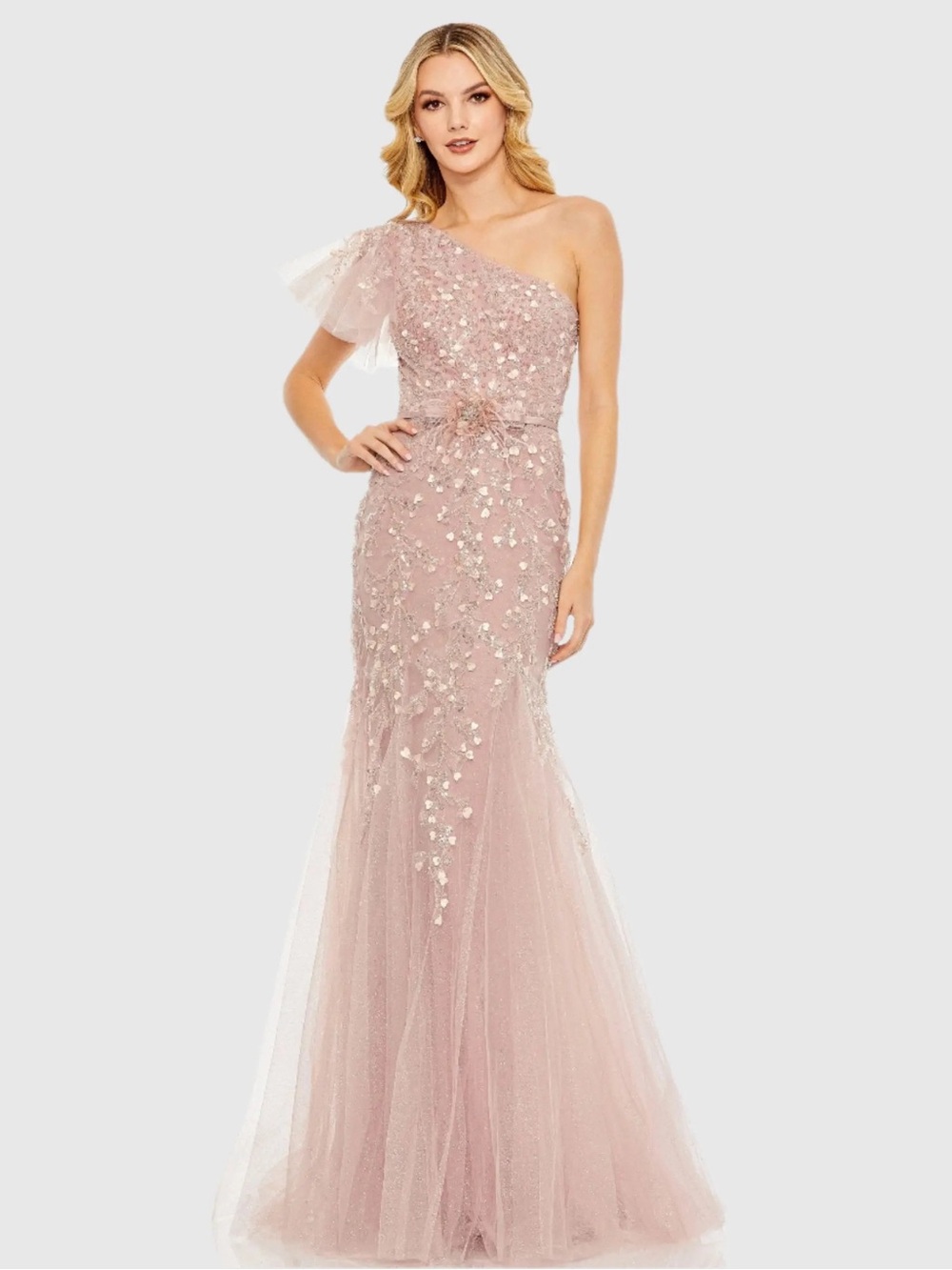 NWT MAC DUGGAL One Shoulder Gown